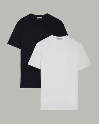 Set 2 T-Shirts <tc>Giza</tc>  White Neckline V