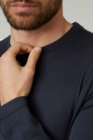 Set of 2 Crewneck T-Shirts Long/Short Sleeve <tc>Giza</tc>