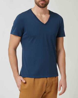 T-shirt à col en V en coton de Gizeh