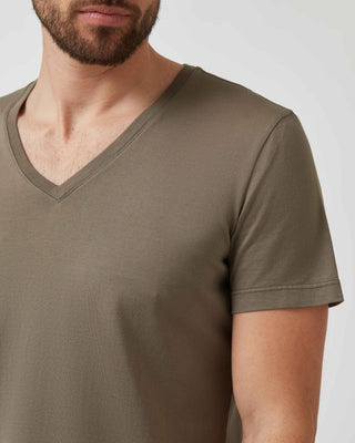 Cotton V-neck T-Shirt <tc>Giza</tc> 