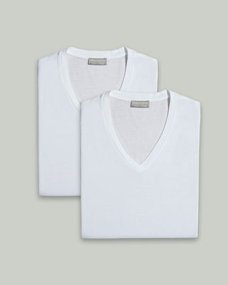 Set 2 T-Shirt Giza White Scollo V