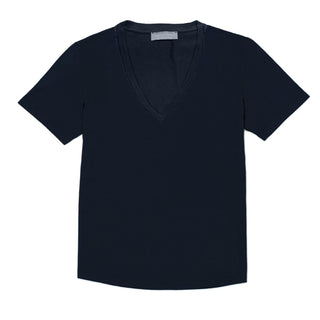 T-shirt col V en coton Supima